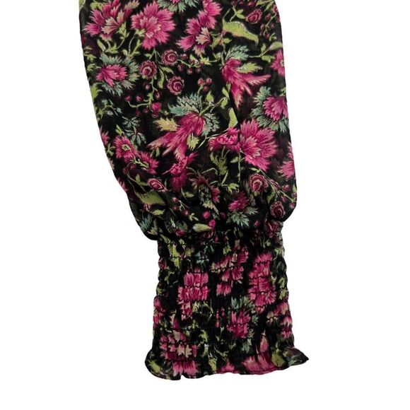 Misa Los Angeles Celina Floral Ruffle Smocked Mini Dress Size Medium - Picture 9 of 12